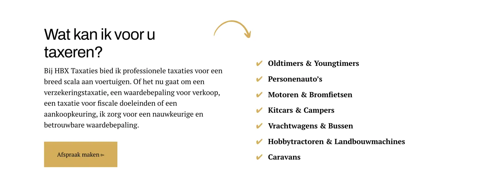 HBX Taxaties: de nieuwe website in squarespace