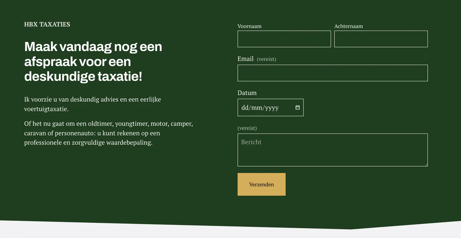 HBX Taxaties: nog een pagina