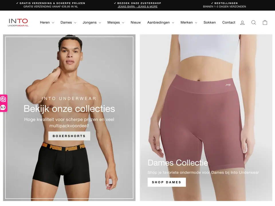 Into Underwear: migratie naar shopify
