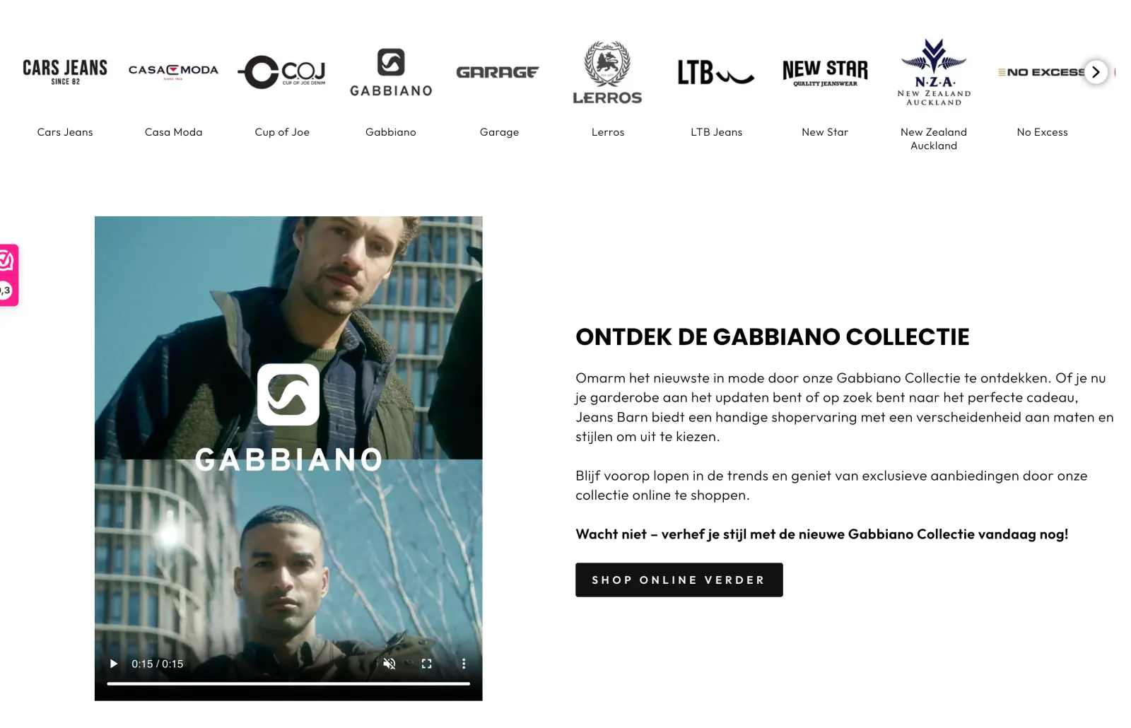 Jeans Barn: de nieuwe shopify 2.0-webshop